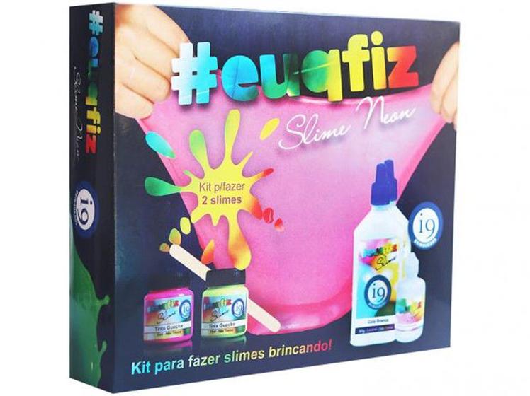 Imagem de Slime Neon euqfiz Slime Kit para fazer 2 slimes completo
