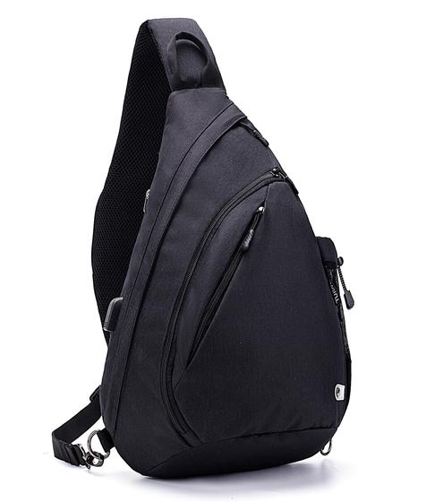 Imagem de Sling Bag TurnWay TWS-001 à Prova D'Água com Porta USB - Bolsa de Viagem Preta