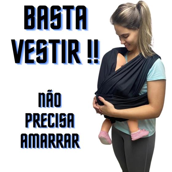 Imagem de Sling De Bebe Carregador Canguru De Vestir Cores Maternidade