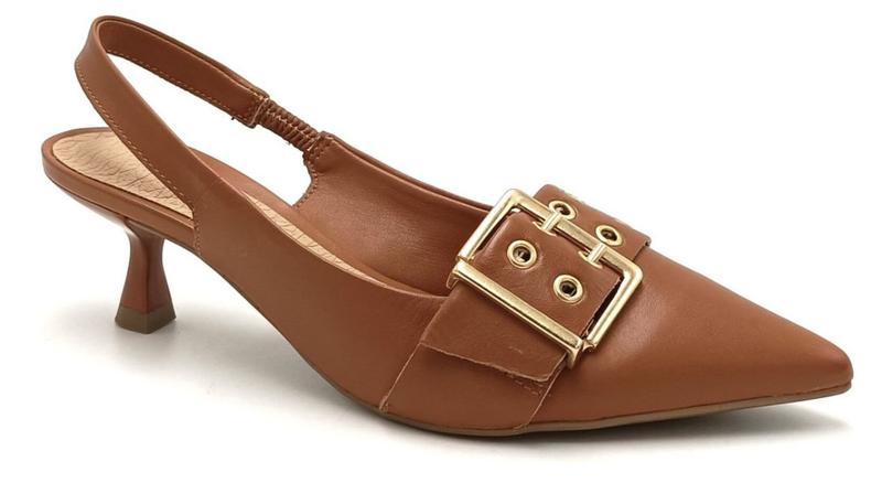 Imagem de Slingback Caramelo Com Fivelas Bottero 365407