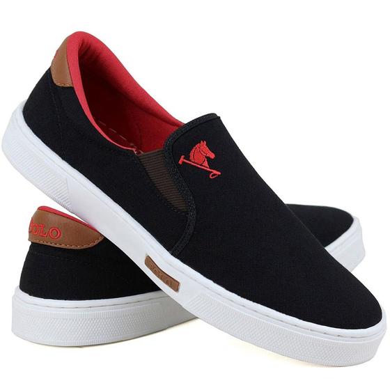 Imagem de Slip On Calce Facil Casual Polo com Elastico Lateral e Sola Reta Costurada