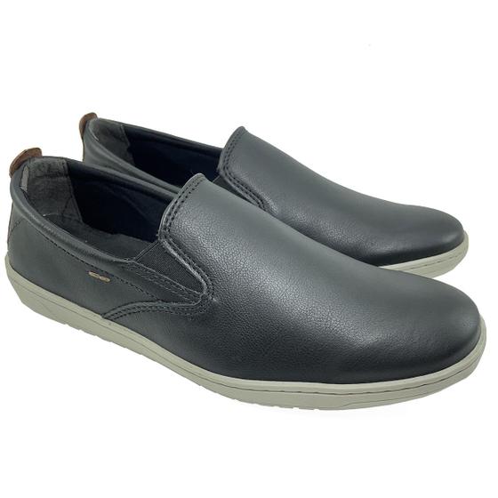 Imagem de Slip On Couro Kildare Beaten Masculino - Preto