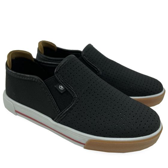 Imagem de Slip On Infantil Molekinho Microperfuros Básico - Preto