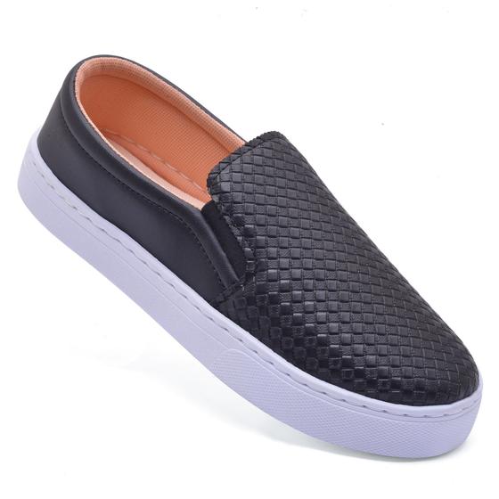 Imagem de Slip On Sapatenis  Feminino Sem Cadarço Casual Tresse 