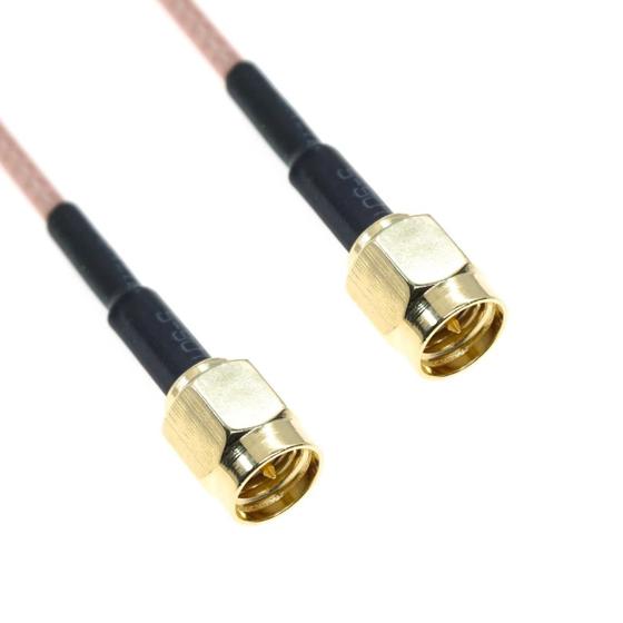 Imagem de SMA Macho Para SMA Macho RG316 Coaxial Crimp Conector Cabo De Extensão RF Fio Pigtail De Latão