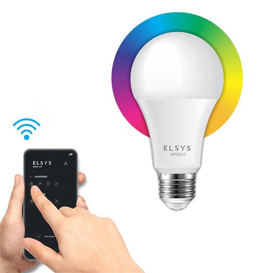 Imagem de Smart Lâmpada LED EPGG17 Colorida Inteligente 10W com WiFi Elsys Bivolt