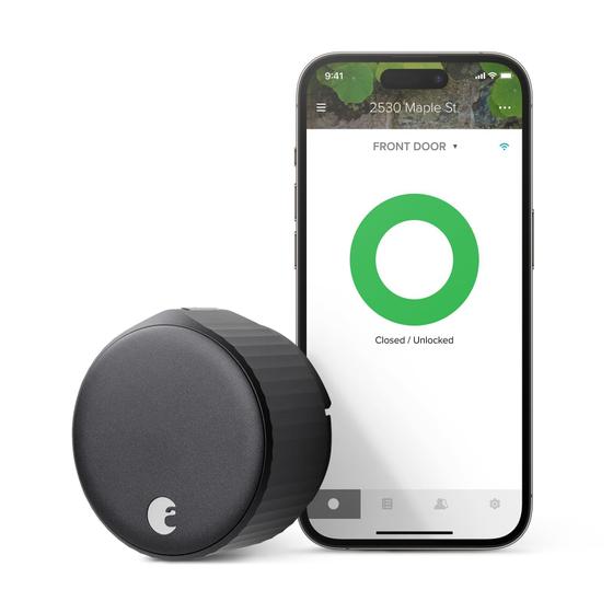 Imagem de Smart Lock August Home AUG-SL05-M01-G01 Wi-Fi de 4ª geração em preto fosco