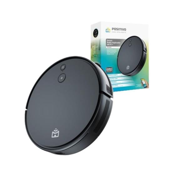 Imagem de Smart Robô Aspirador Wi-Fi PRA600 Positivo Casa Inteligente, Aspira, Passa Pano, Retorna à Base