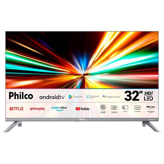 Imagem de Smart TV 32" Philco LED Android HDR10 - Conectividade e Imagem Nítida - Space Gray