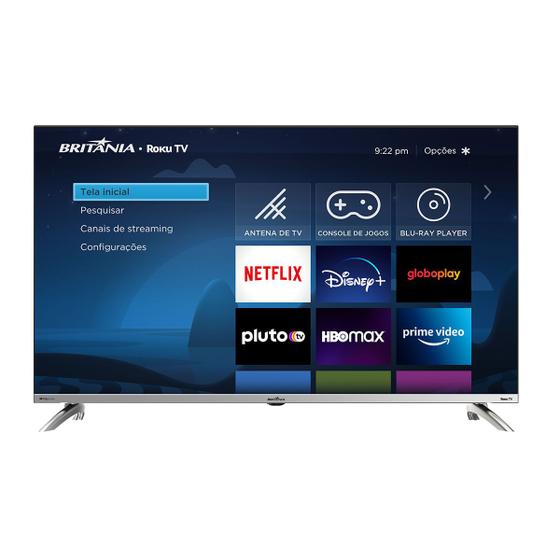 Smart TV 40” Britânia BTV40G7PR2CSBLF Roku TV LED Dolby Audio - Smart TV - Magazine Cbeneficio