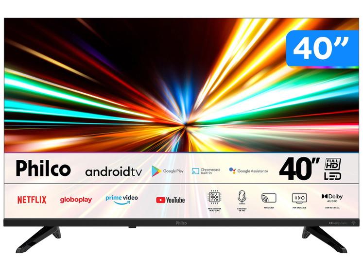 Smart TV 40” Full HD LED Philco PTV40E30AGSF - VA Android Wi-Fi Bluetooth Google Assistente Imagem de Smart TV 40” Full HD LED Philco PTV40E30AGSF