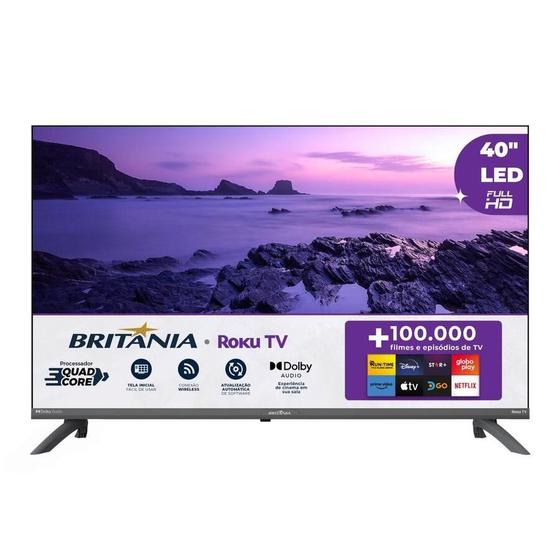 Smart Tv 40'' Philco Btv40e3ersgb Full Hd Led Hdmi Roku Tv Menor preço em Smart Tv 40'' Philco Btv40e3ersgb Full Hd Led Hdmi Roku Tv