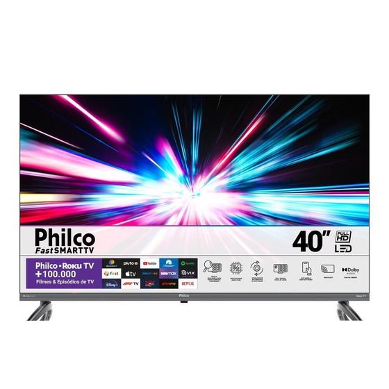 Smart Tv 40'' Philco Ptv40e3ersgb Full Hd Led Hdmi Roku Tv Menor preço em Smart Tv 40'' Philco Ptv40e3ersgb Full Hd Led Hdmi Roku Tv