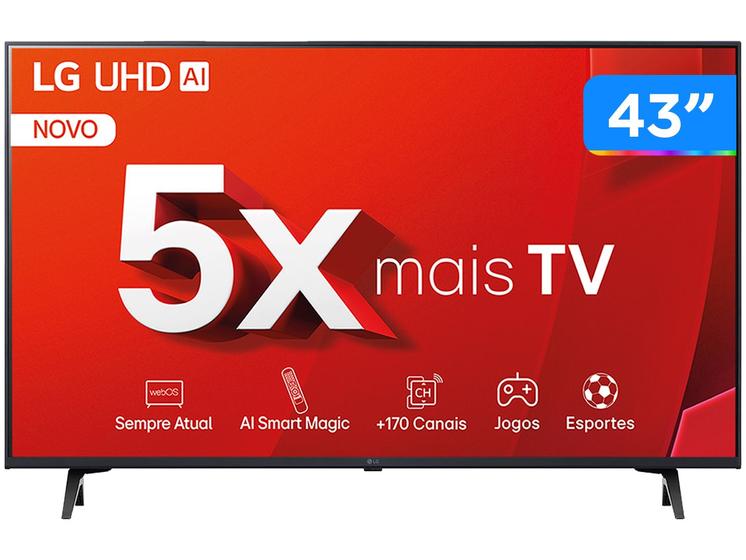 Imagem de Smart TV 43" 4K LG Ultra HD 43UT8000 com Processador a5 Ger7 AI, Alexa/Chromecast integrado, Otimizador de Jogos, webOS 24