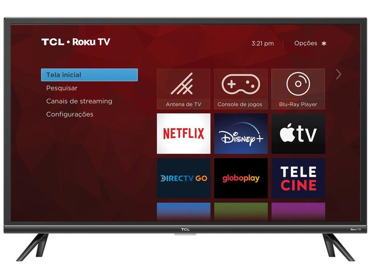 Smart TV 43” Full HD LED TCL Roku TV 43RS520 - Wi-Fi Alexa Google e Siri 3  HDMI 1 USB - Smart TV - Magazine Luiza