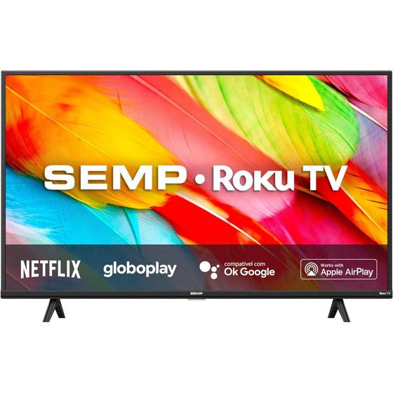 Imagem de Smart TV 43" Full HD Roku TV SEMP 43R6500, Wifi Dual Band, 3 HDMI, 1 USB, Controle por Aplicativo, Compatível com Google Assistant e Alexa