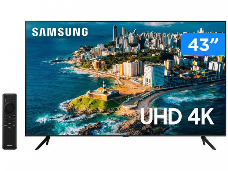 Smart TV 43” UHD 4K LED Samsung 43CU7700 - Wi-Fi Bluetooth Alexa 3 HDMI