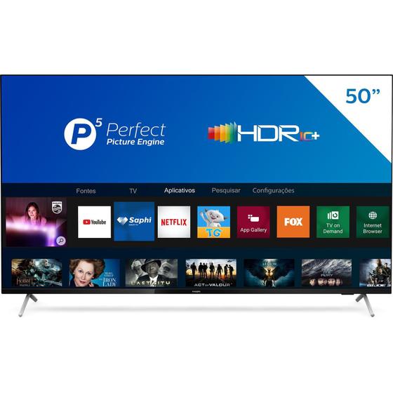 Smart TV 4K 50” Philips 50PUG7625/78 - Wi-Fi Bluetooth HDR10+ 3 HDMI 2 USB Menor preço em Smart TV 4K 50” Philips 50PUG7625/78 - Wi-Fi Bluetooth HDR10+ 3 HDMI 2 USB
