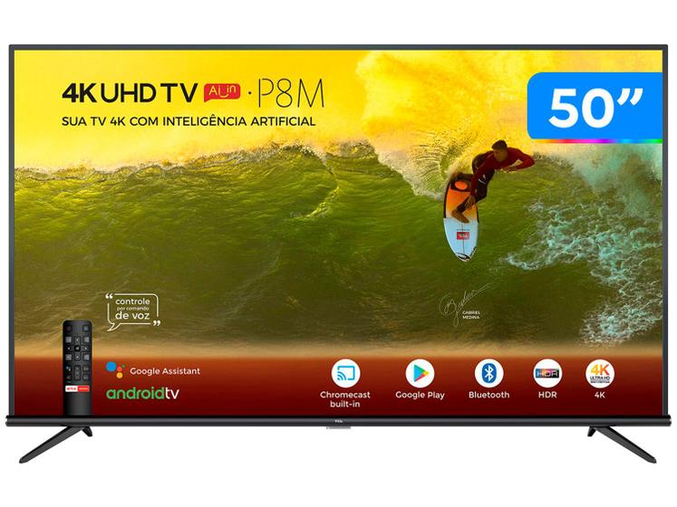 Imagem de Smart TV 4K LED 50” SEMP TCL 50P8M Android Wi-Fi