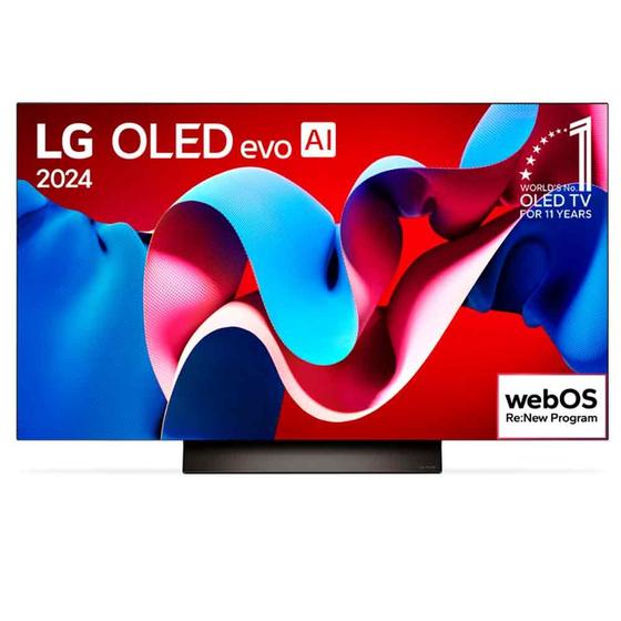 Smart TV 4K LG OLED Evo 55" Polegadas OLED55C4, Processador α9 Ger7, AI, Painel 144Hz e Design Ultra Slim Menor preço em Smart TV 4K LG OLED Evo 55" Polegadas OLED55C4, Processador α9 Ger7, AI, Painel 144Hz e Design Ultra Slim