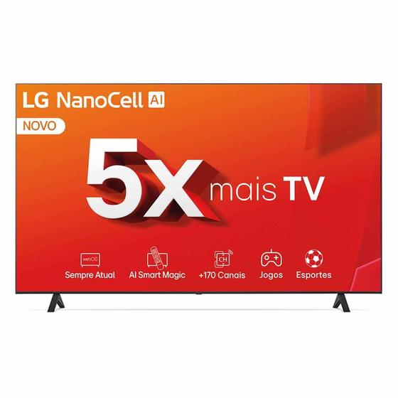 Imagem de Smart TV 4K NanoCell 50" Polegadas Processador α5 Ger7 AI, Alexa, Controle Smart Magic e Wi-Fi - 50NANO80TSA