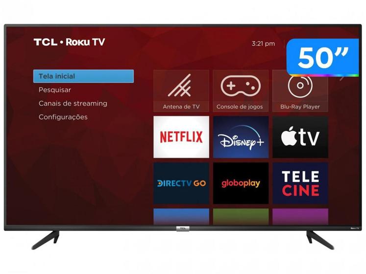 Imagem de Smart TV 50” 4K LED TCL 50RP620 VA 60Hz - Wi-Fi HDR 4 HDMI 1 USB 1 Porta LAN
