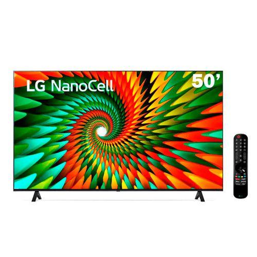 Imagem de Smart TV 50 4K NanoCell 50NANO77SRA Bluetooth ThinQ AI Alexa Google Assistente Airplay 3 HDMI LG