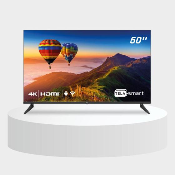 Imagem de Smart TV 50" HQ 4K Conversor Digital Externo 3 HDMI 2 USB WI-FI Android 11 e Design Slim