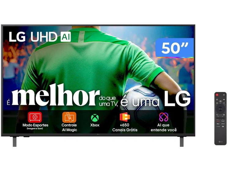 Smart TV 50" LG 4K Ultra HD 50UA8550PSA webOS 25 AI Processor 4K Gen8 com Alexa 3 HDMI Imagem de Smart TV 50" LG 4K Ultra HD 50UA8550PSA webOS 25 AI Processor 4K Gen8 com Alexa 3 HDMI