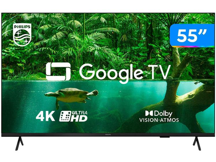 Imagem de Smart TV 55” 4K D-LED Philips 55PUG7408/78 - Wi-Fi Bluetooth Google Assistente 3 HDMI 2 USB