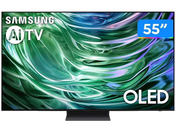 Smart TV 55" 4K OLED Samsung 55S90DA 144Hz Wi-Fi Bluetooth com Alexa 4 HDMI 2 USB<br>