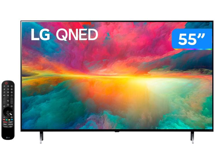 Imagem de Smart TV 55” 4K QNED LG Quantum Dot NanoCell 55QNED75SRA VA AI Processor Wi-Fi Bluetooth Google Assistente e Alexa