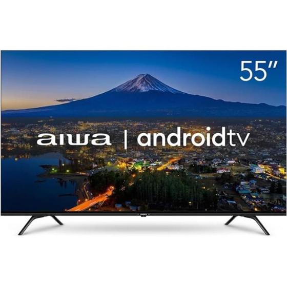 Smart Tv 55'' Aws-tv-55-bl-01 Android Dolby 4k Aiwa Menor preço em Smart Tv 55'' Aws-tv-55-bl-01 Android Dolby 4k Aiwa