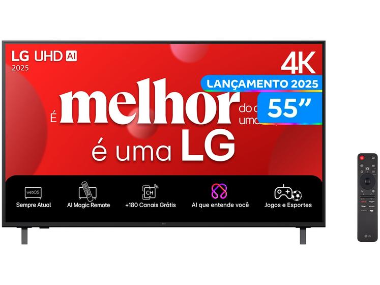 Smart TV 55" LG 4K Ultra HD 55UA8550PSA webOS 25 AI Processor 4K Gen8 com Alexa 3 HDMI Imagem de Smart TV 55" LG 4K Ultra HD 55UA8550PSA webOS 25 AI Processor 4K Gen8 com Alexa 3 HDMI