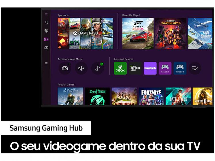 Smart TV Samsung com Video Game