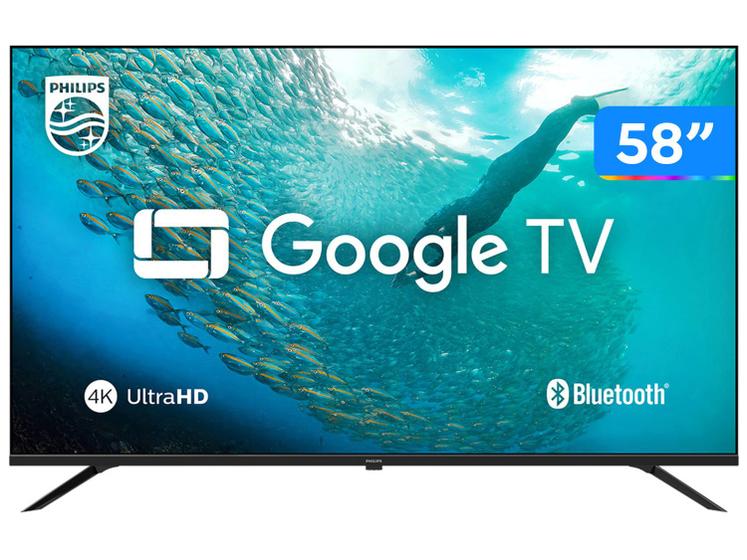 Smart TV 58" 4K UHD LED Philips Série 7019 58PUG7019/78 Wi-Fi Bluetooth Google Assistente 3 HDMI 2 USB Menor preço em Smart TV 58" 4K UHD LED Philips Série 7019 58PUG7019/78 Wi-Fi Bluetooth Google Assistente 3 HDMI 2 USB