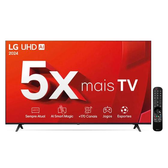 Imagem de Smart TV 65" 4K UHD LG 65UT8050PSA AI Processor Wi-Fi e Bluetooth 3 HDMI 2 USB