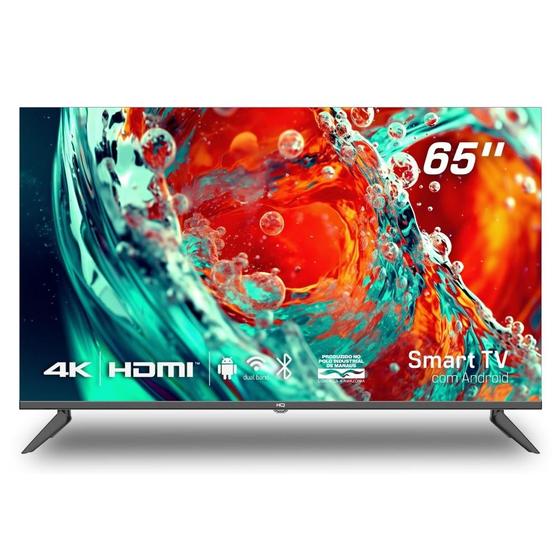 Smart TV 65" HQ 4K 3 HDMI 2 USB WI-FI Design Slim e tela Frameless Imagem de Smart TV 65" HQ 4K 3 HDMI 2 USB WI-FI Design Slim e tela Frameless