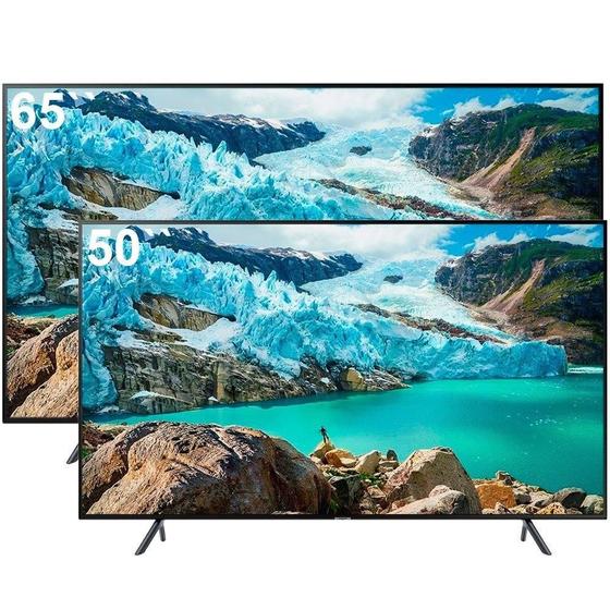 Imagem de Smart TV 65" LED Samsung UN65RU7100GXZD 4K + Smart TV 50" Samsung UN50RU7100GXZD 4K