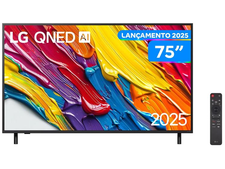Imagem de Smart TV 75" LG 4K QNED 75QNED82ASG webOS 25 α7 AI Processor 4K Gen8 Alexa 3 HDMI 2.0 2 USB