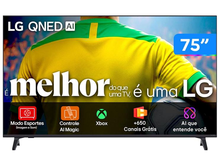 Smart TV 75" LG 4K Ultra HD QNED 75QNED73ASA WebOS 2025