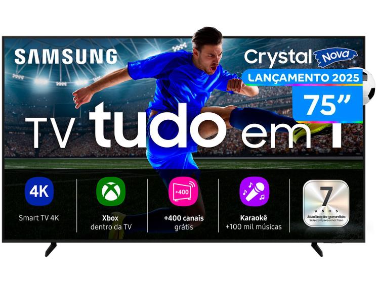 Smart TV 75" Samsung 4K UHD Crystal 75U8600F Tizen 3 HDMI Imagem de Smart TV 75" Samsung 4K UHD Crystal 75U8600F Tizen 3 HDMI