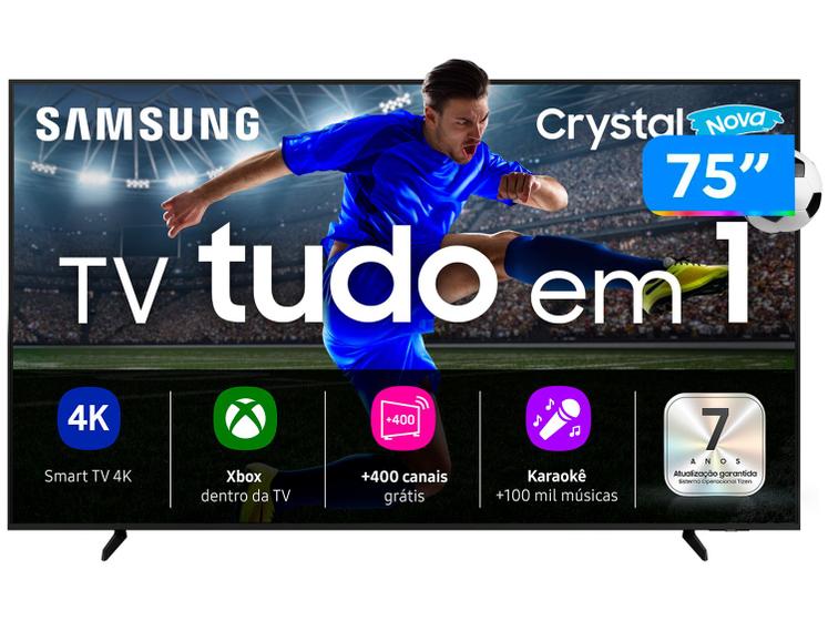 Smart TV 75" Samsung 4K UHD Crystal 75U8600F Tizen 3 HDMI Imagem de Smart TV 75" Samsung 4K UHD Crystal 75U8600F Tizen 3 HDMI