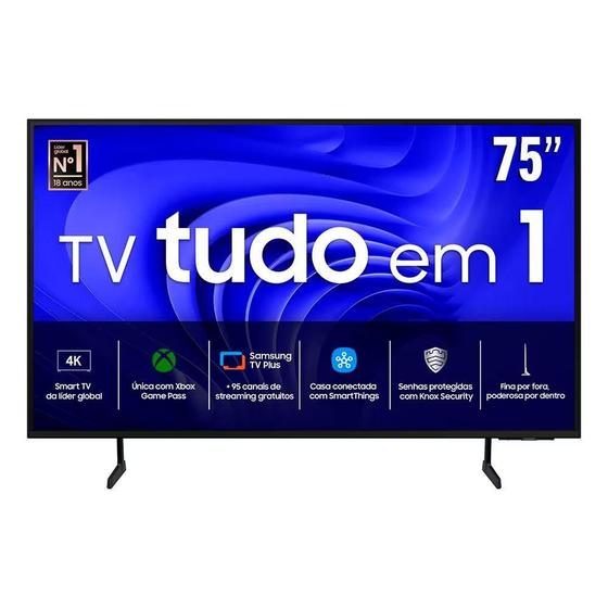 Imagem de Smart TV 75 Samsung  UHD Crystal 4K 60Hz WIFI UN75DU7700GXZD