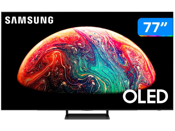 Smart TV 77” 4K OLED Samsung QN77S90CAGXZD - 144Hz Wi-Fi Bluetooth com ...