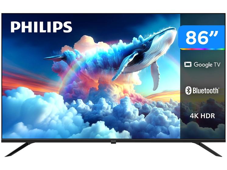 Smart TV 86″ Philips DLED 7019 86PUG7019/78 Google TV Quad Core Google Assistente 3 HDMI 2 USB