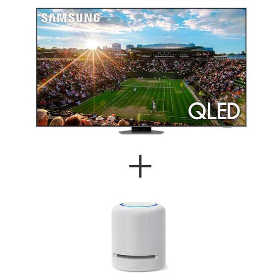 Imagem de Smart TV 98" Polegadas QLED 4K 98Q80C Samsung 2023, Processador com IA + Smart Speaker Echo Studio Amazon com Alexa