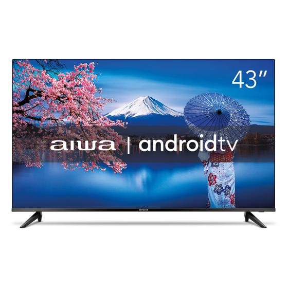 Imagem de Smart TV AIWA 43” Android Full HD Borda Ultrafina HDR10 Dolby Áudio AWS-TV-43-BL-02-A