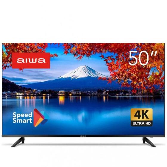 Smart TV Aiwa 50" 4K Ultra HD HDR10 Borda Infinita AWBL01 Preto