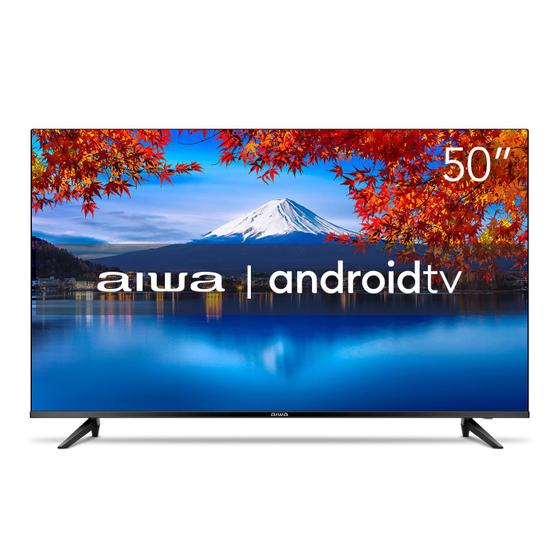 Imagem de Smart TV AIWA 50” Android 4K Borda Ultrafina HDR10 Dolby Áudio AWS-TV-50-BL-02-A
